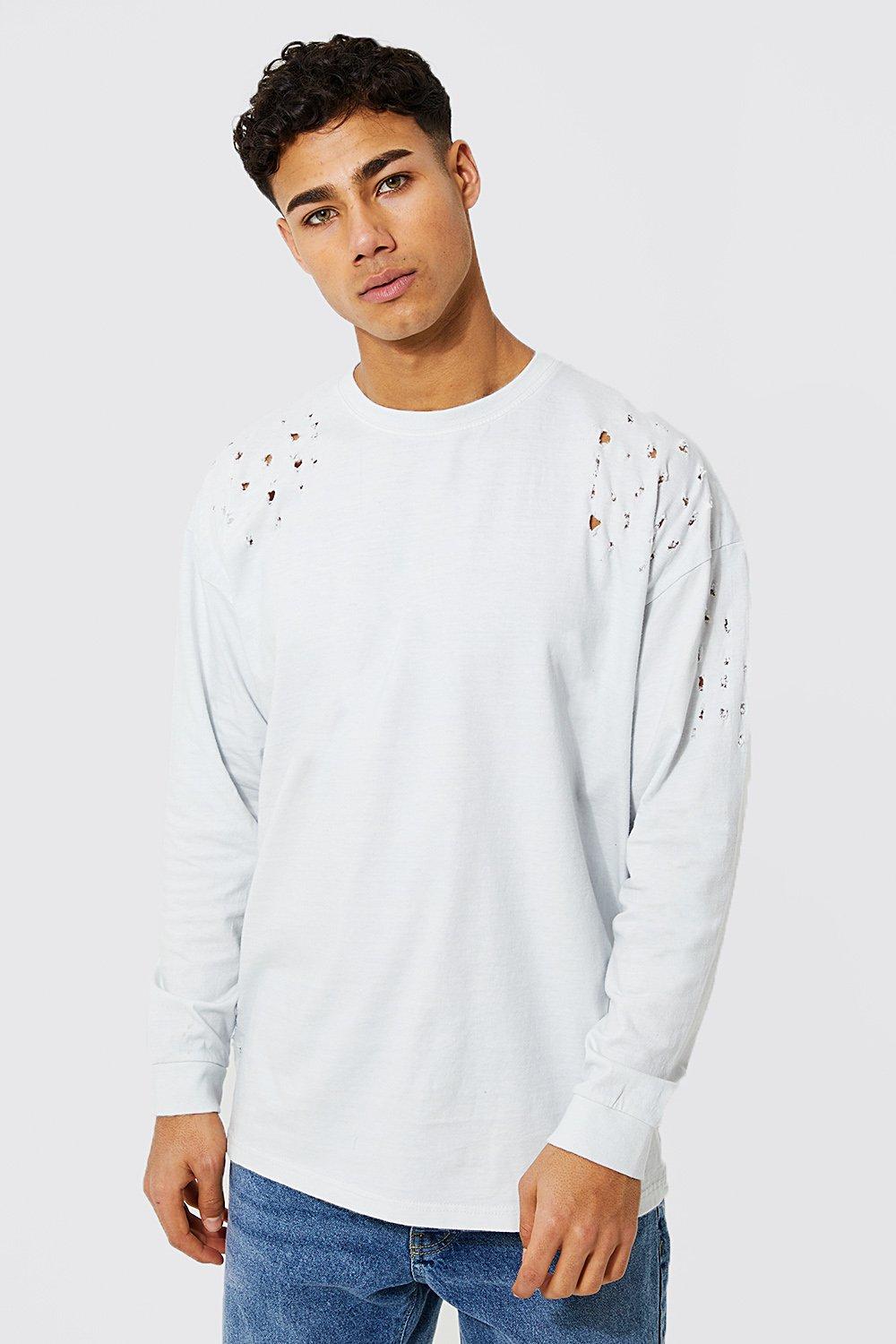 Tシャツ・カットソー NOMANUAL OVERDYED CUTTING LONG SLEEVE TEE 5FT997 Over Over Supersonic Long Sleeve T-Shirt Black | END. (AT)